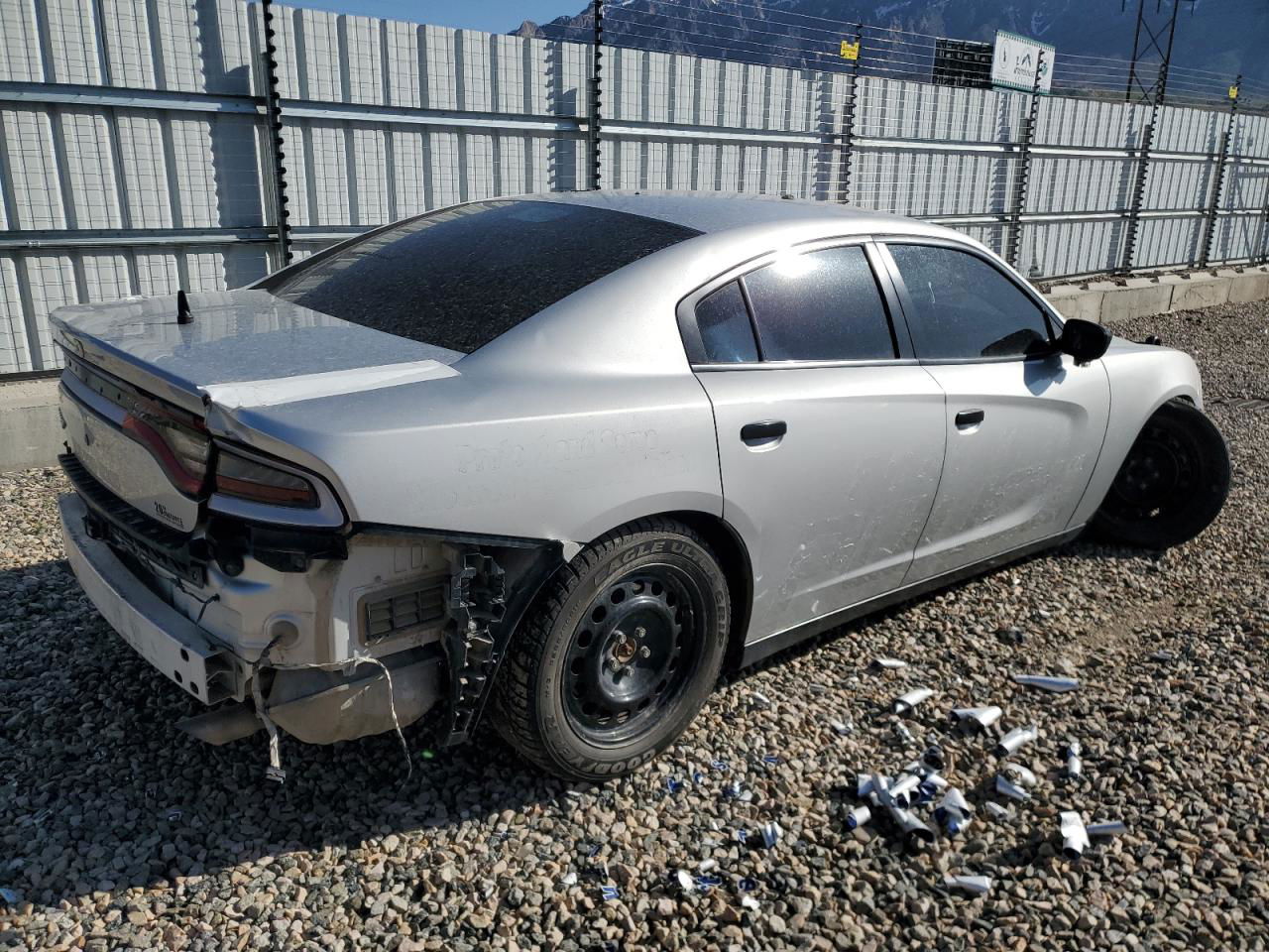 2017 Dodge Charger Police Silver vin: 2C3CDXKTXHH621260