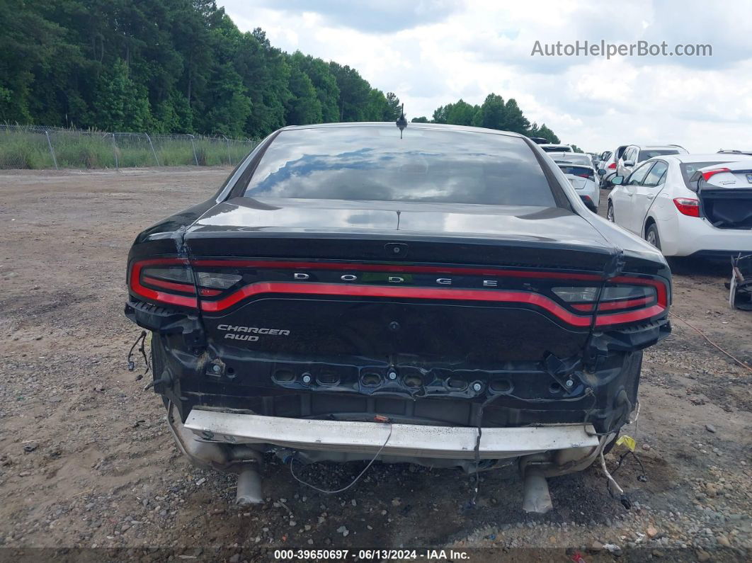 2018 Dodge Charger Police Awd Black vin: 2C3CDXKTXJH248971