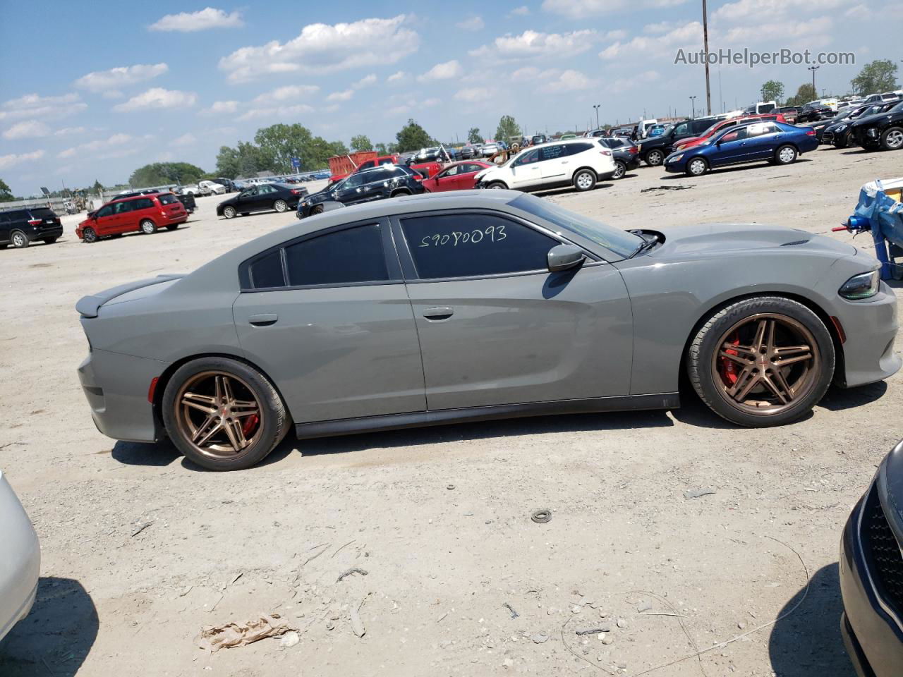 2017 Dodge Charger Srt Hellcat Gray vin: 2C3CDXL90HH641830