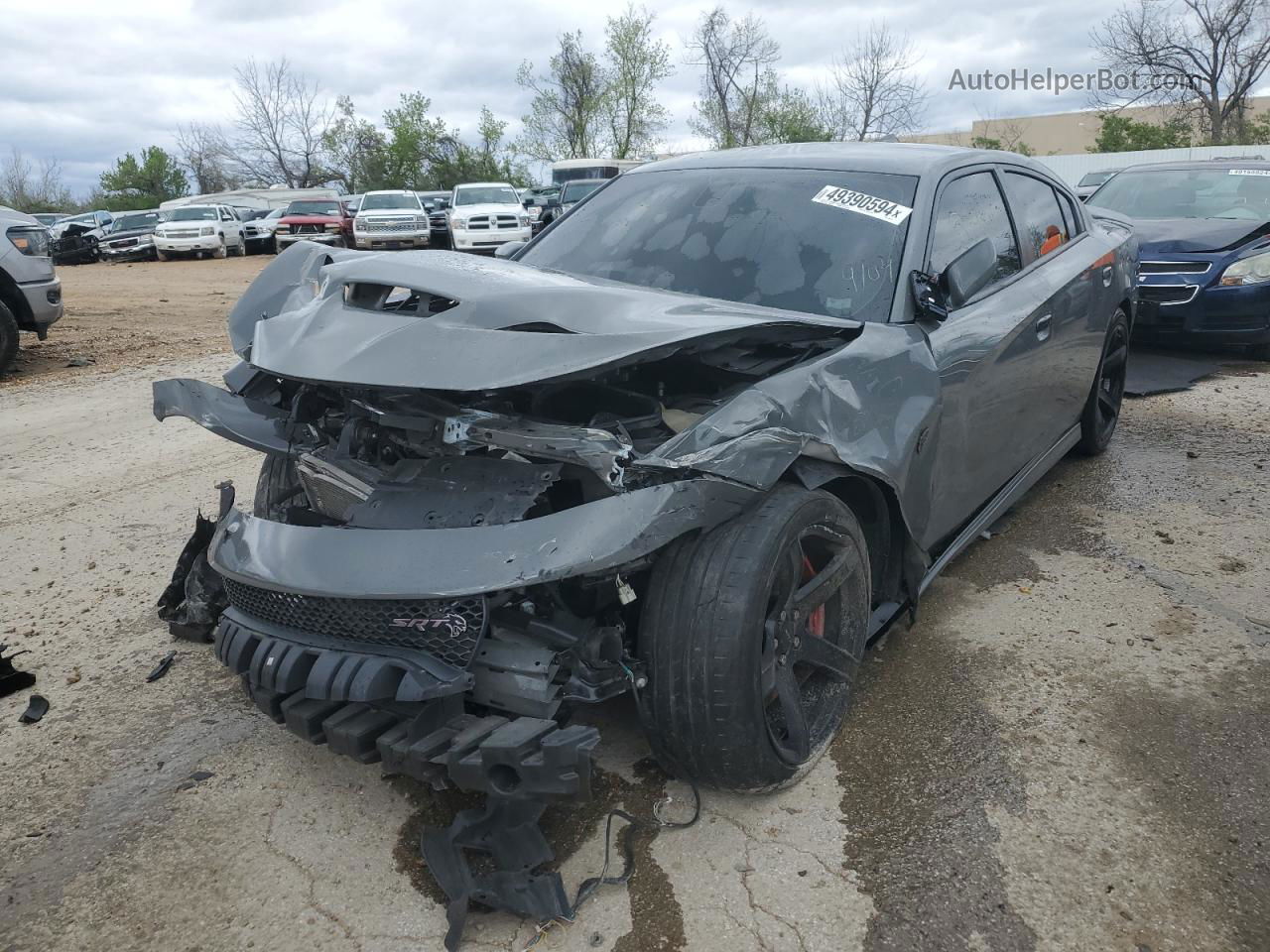 2018 Dodge Charger Srt Hellcat Gray vin: 2C3CDXL90JH236718