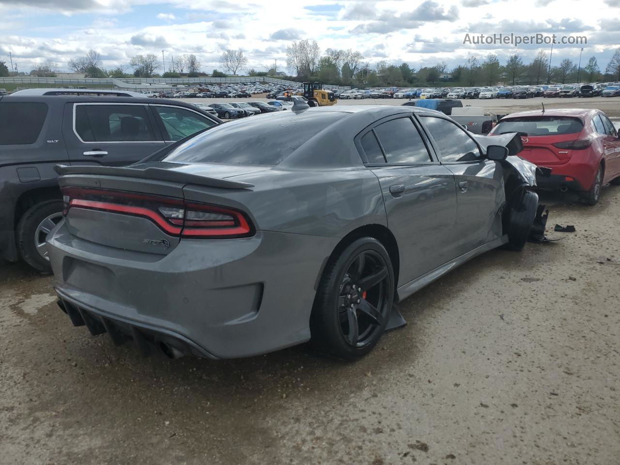 2018 Dodge Charger Srt Hellcat Gray vin: 2C3CDXL90JH236718