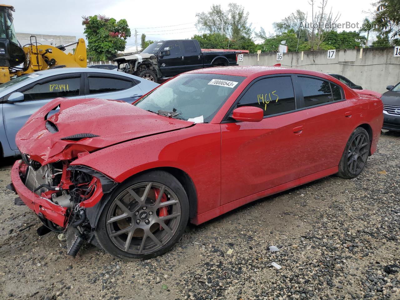 2016 Dodge Charger Srt Hellcat Red vin: 2C3CDXL91GH196108