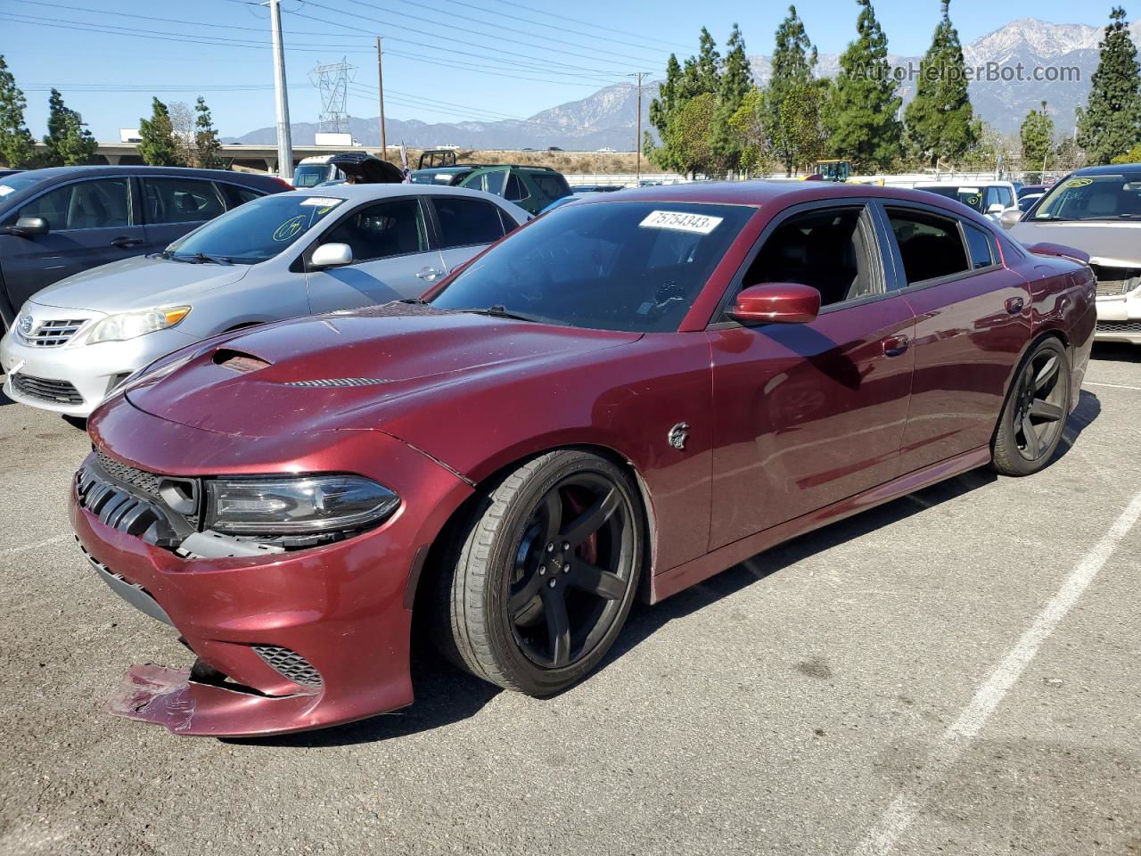 2018 Dodge Charger Srt Hellcat Red vin: 2C3CDXL91JH254208