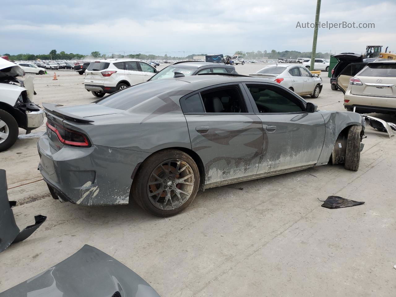 2017 Dodge Charger Srt Hellcat Gray vin: 2C3CDXL92HH509734