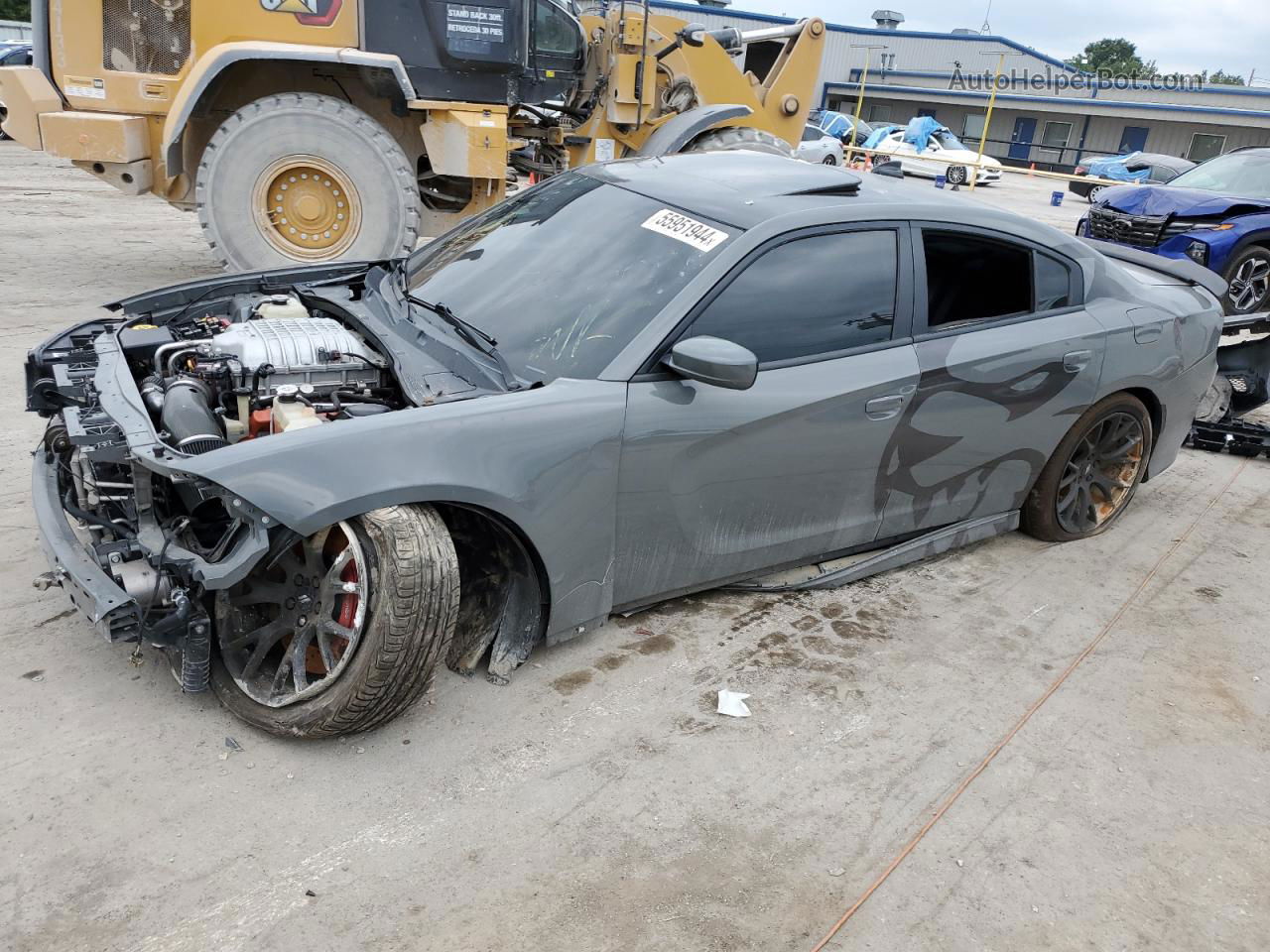 2017 Dodge Charger Srt Hellcat Gray vin: 2C3CDXL92HH509734