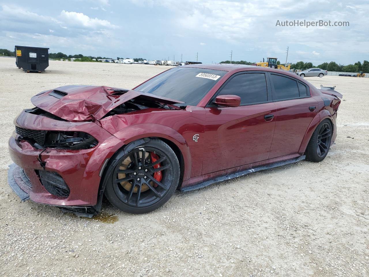 2021 Dodge Charger Srt Hellcat Бордовый vin: 2C3CDXL93MH600408