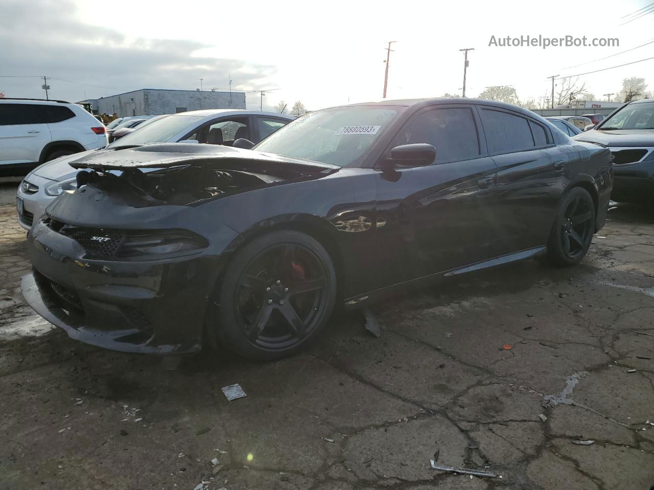 2016 Dodge Charger Srt Hellcat Черный vin: 2C3CDXL98GH232859