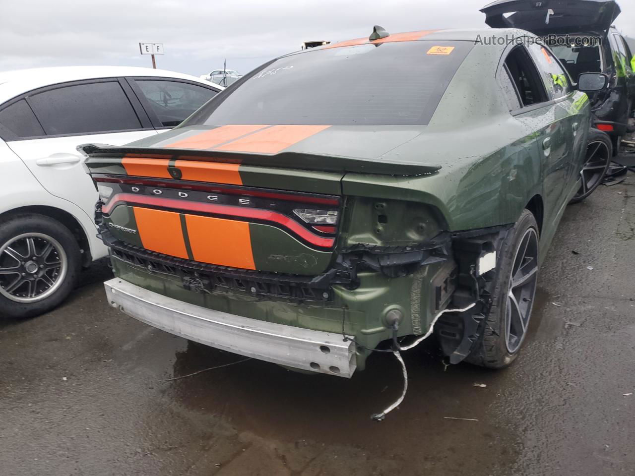 2018 Dodge Charger Srt Hellcat Зеленый vin: 2C3CDXL9XJH331450