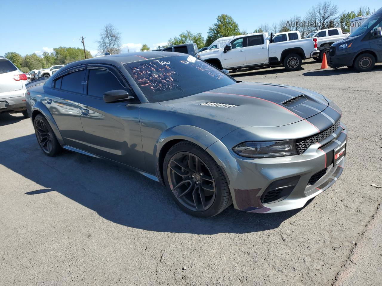 2021 Dodge Charger Srt Hellcat Серый vin: 2C3CDXL9XMH622955