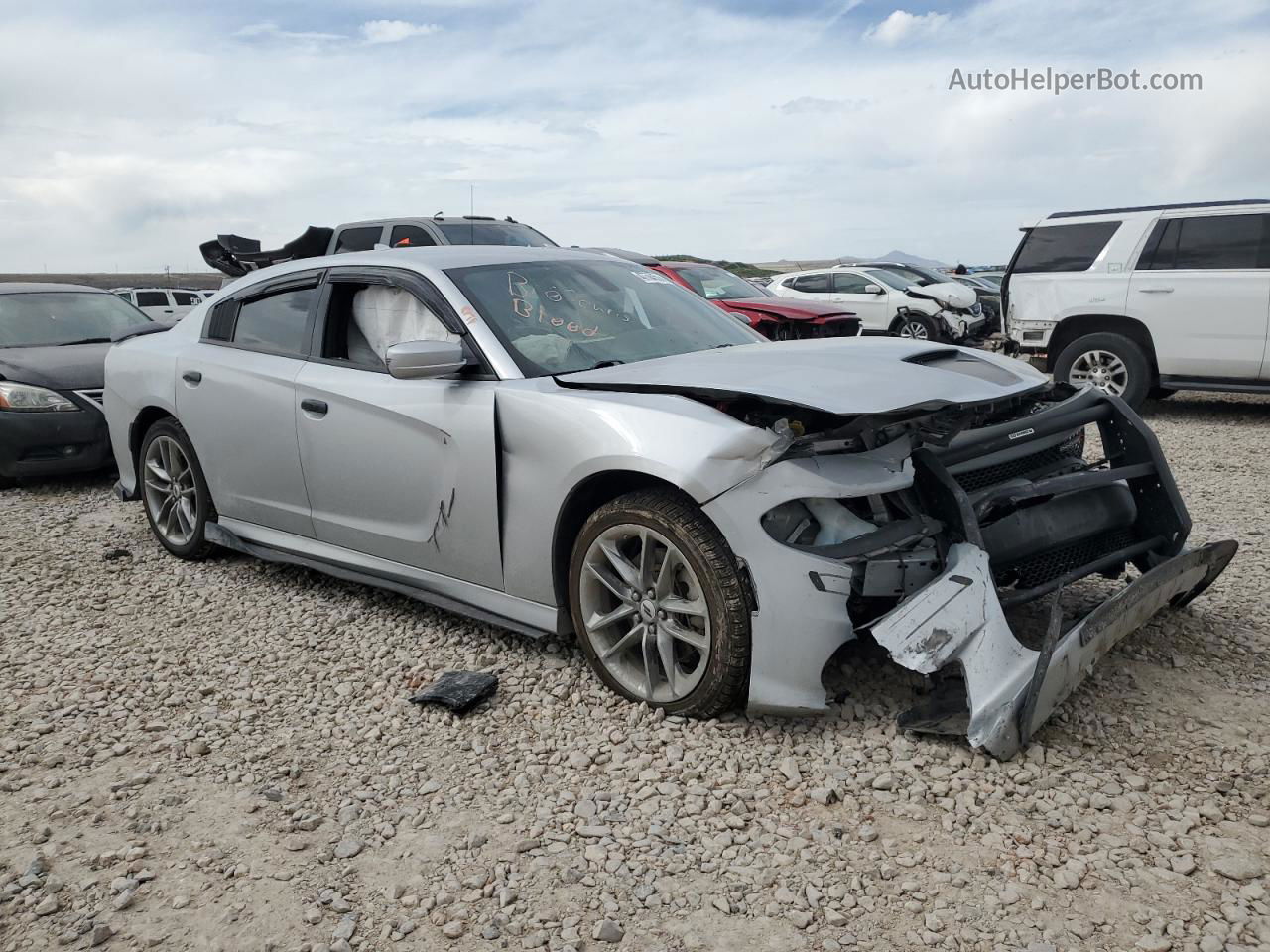 2021 Dodge Charger Gt Silver vin: 2C3CDXMG2MH582044