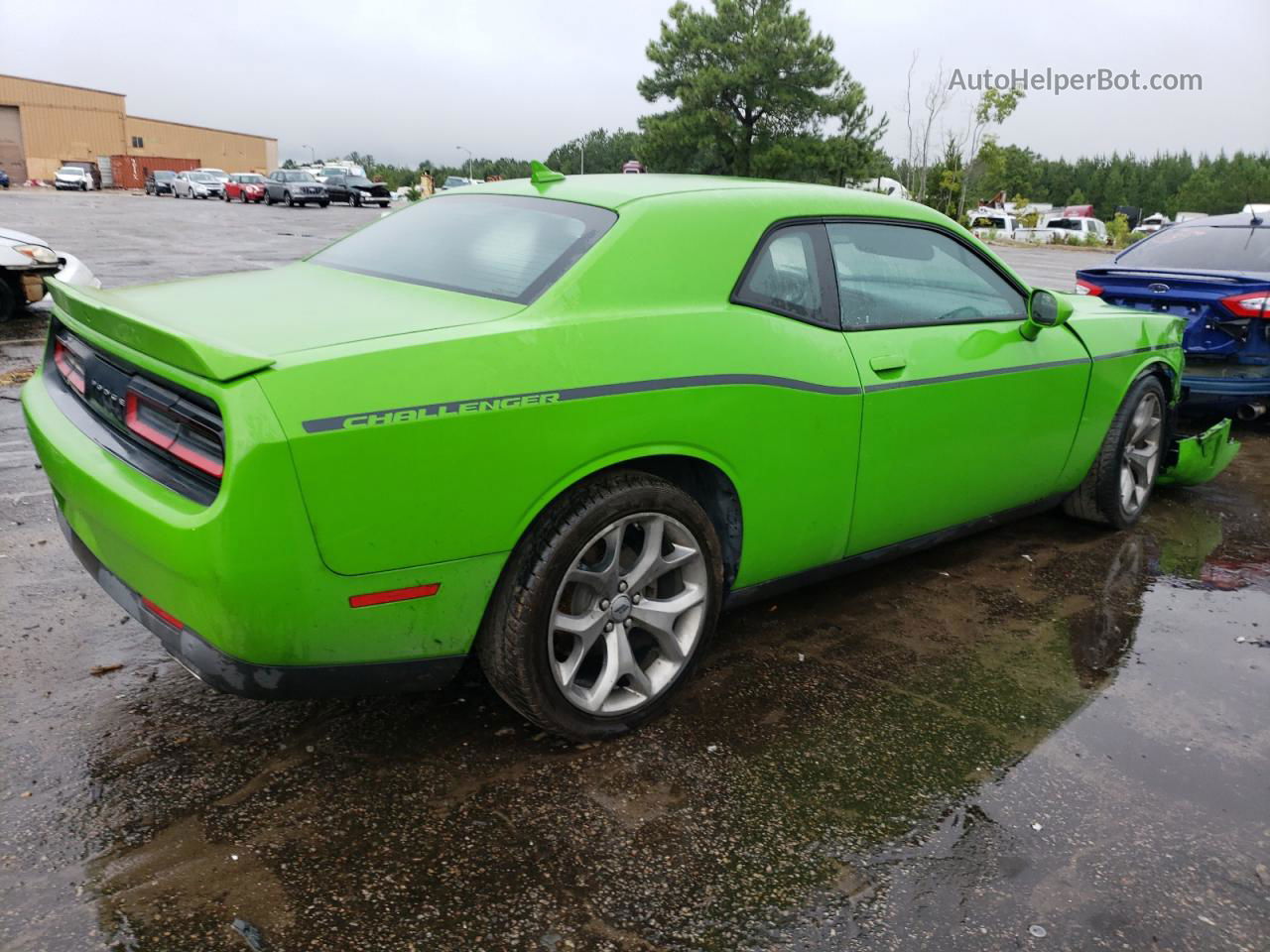 2017 Dodge Challenger Sxt Зеленый vin: 2C3CDZAG0HH558766