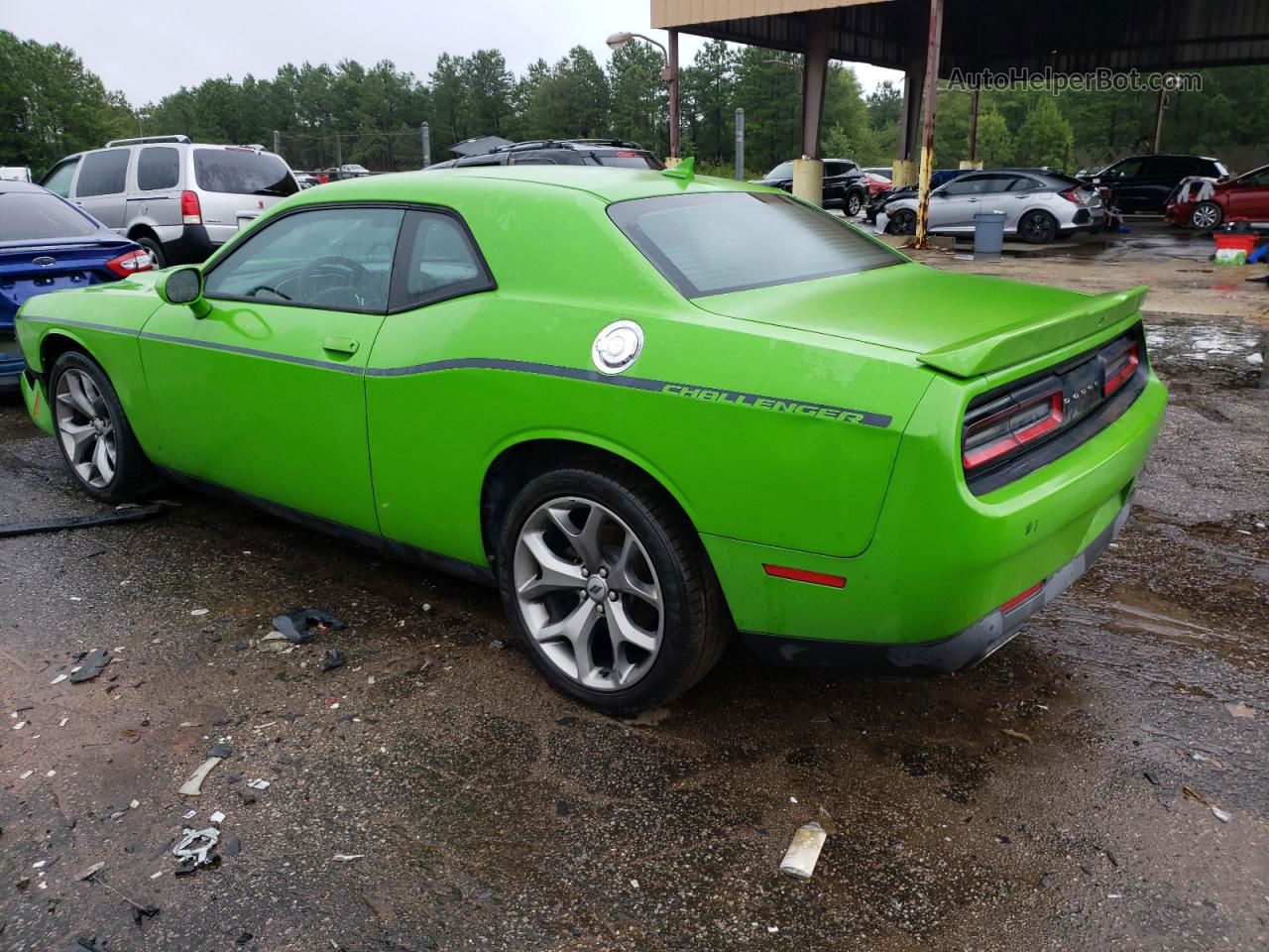 2017 Dodge Challenger Sxt Зеленый vin: 2C3CDZAG0HH558766