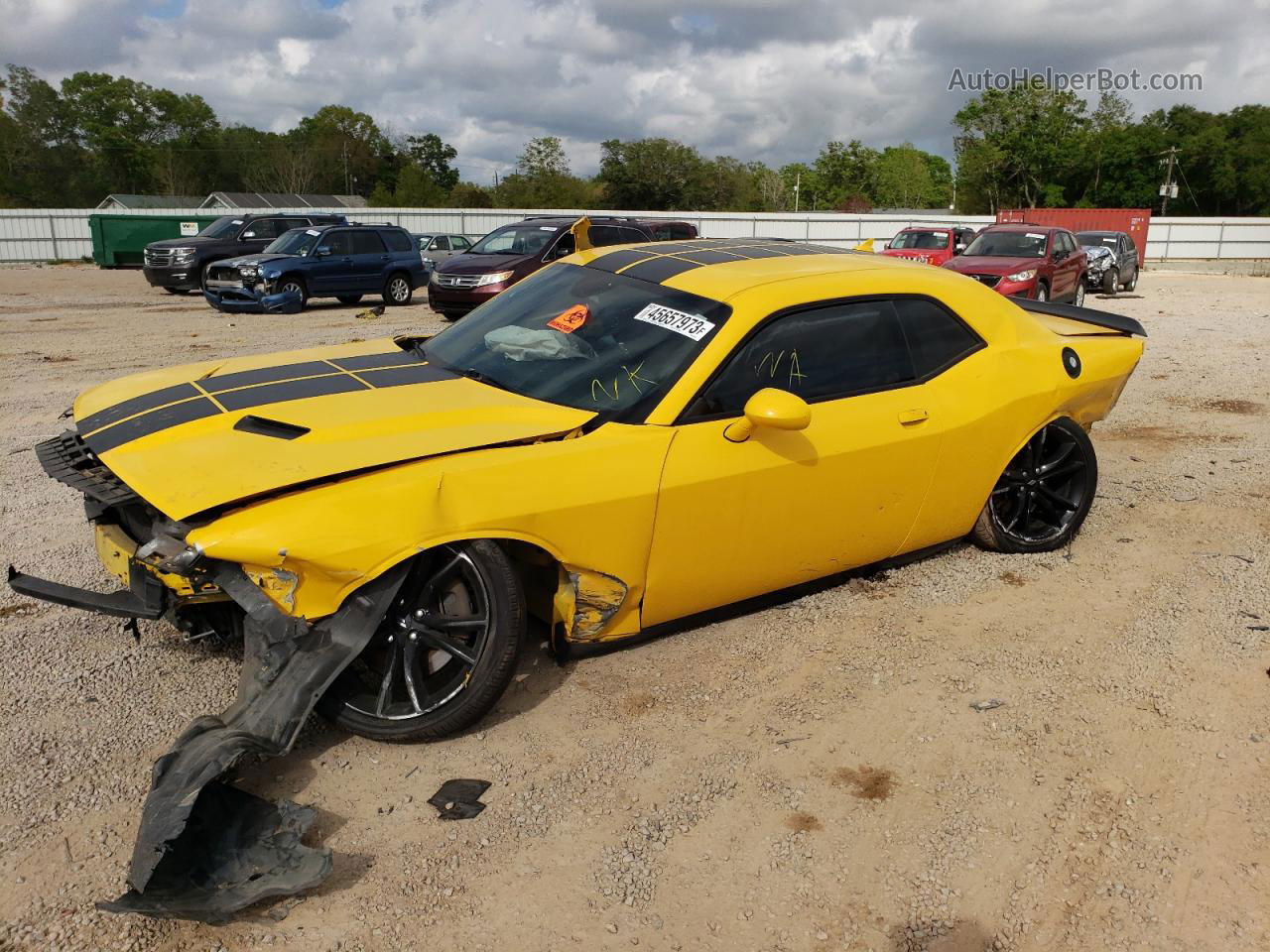 2017 Dodge Challenger Sxt Yellow vin: 2C3CDZAG1HH531513