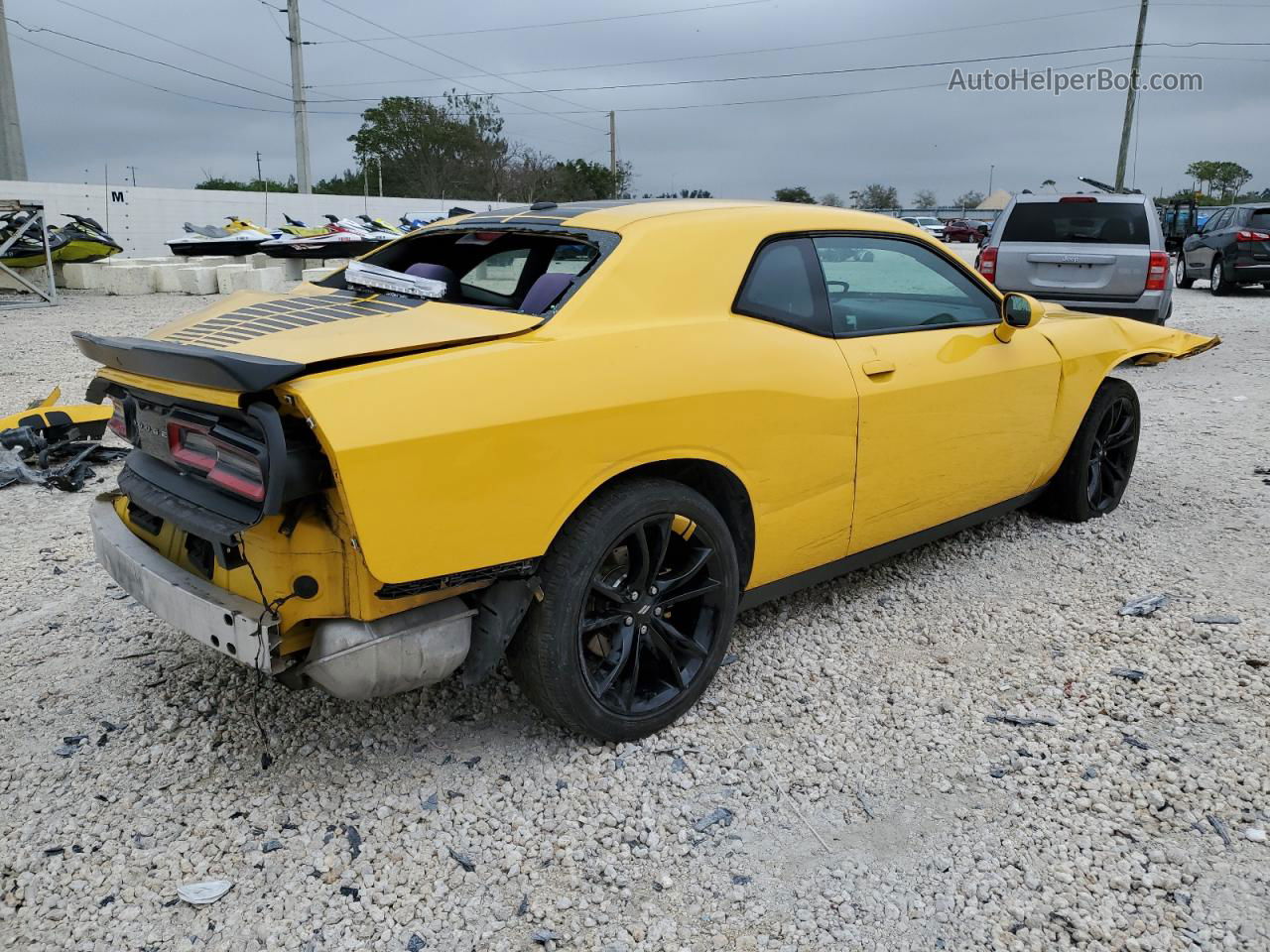 2017 Dodge Challenger Sxt Yellow vin: 2C3CDZAG1HH532256