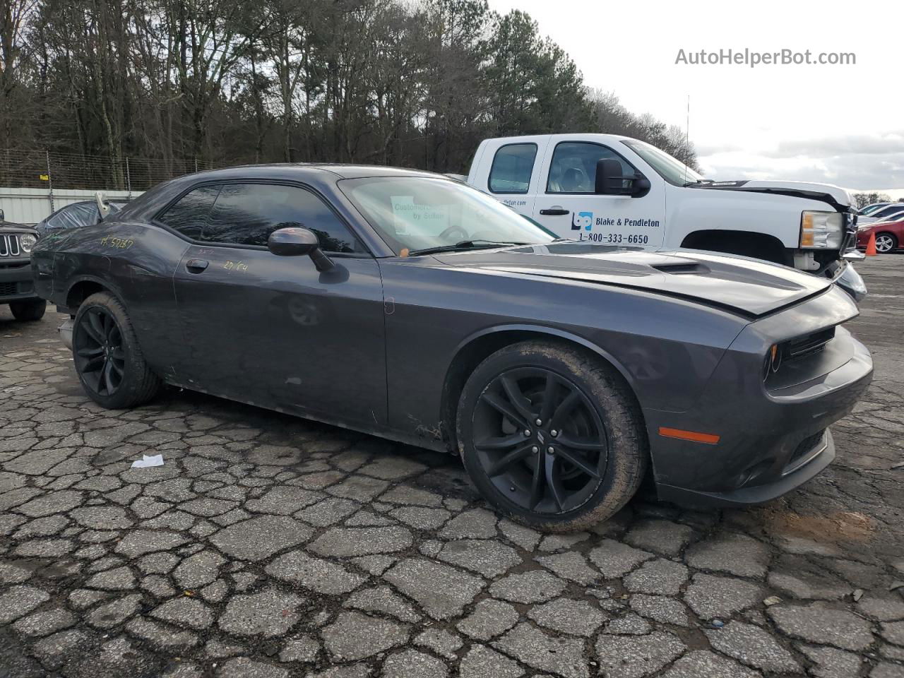 2018 Dodge Challenger Sxt Gray vin: 2C3CDZAG1JH166045