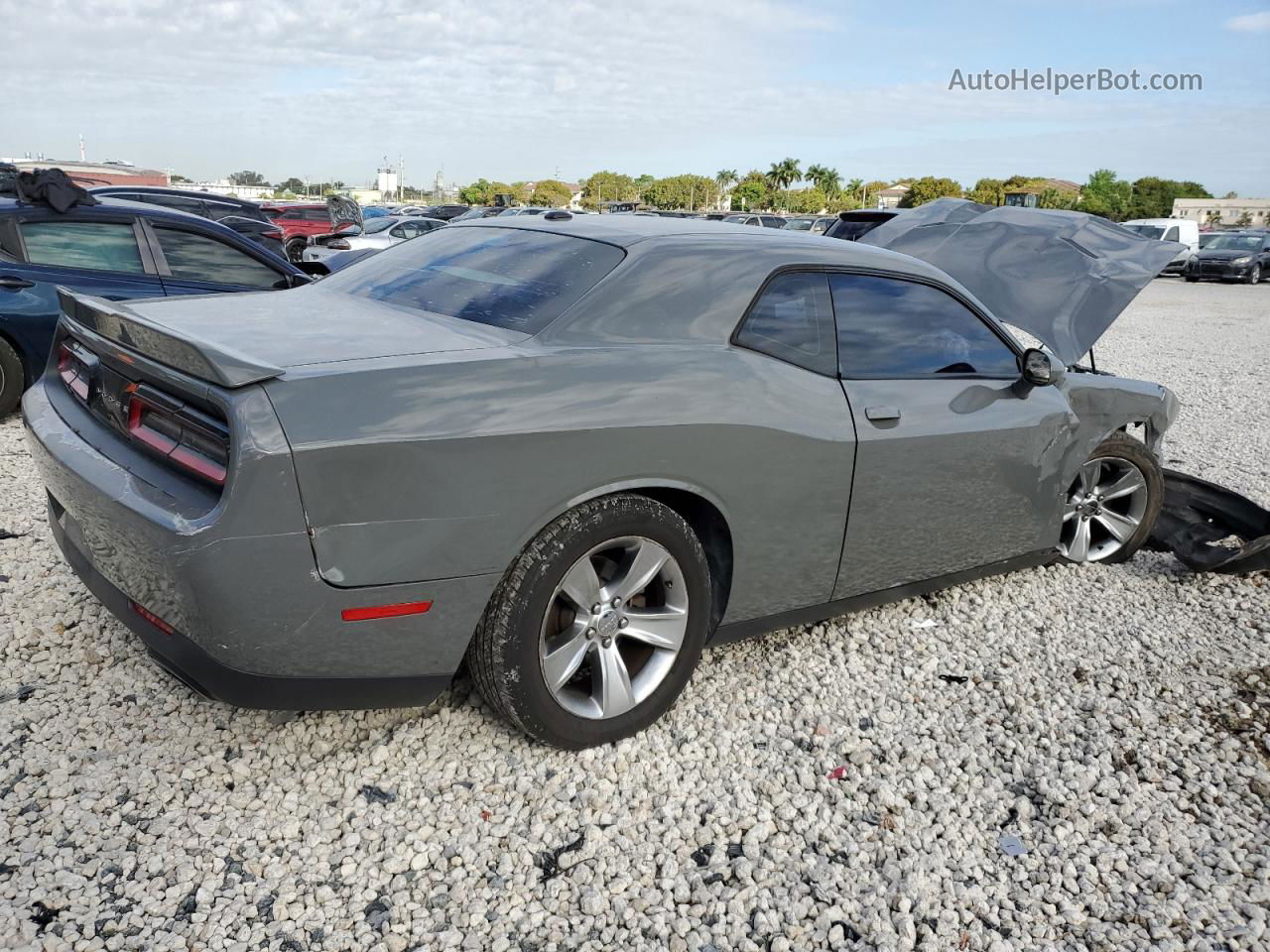 2018 Dodge Challenger Sxt Gray vin: 2C3CDZAG1JH172041