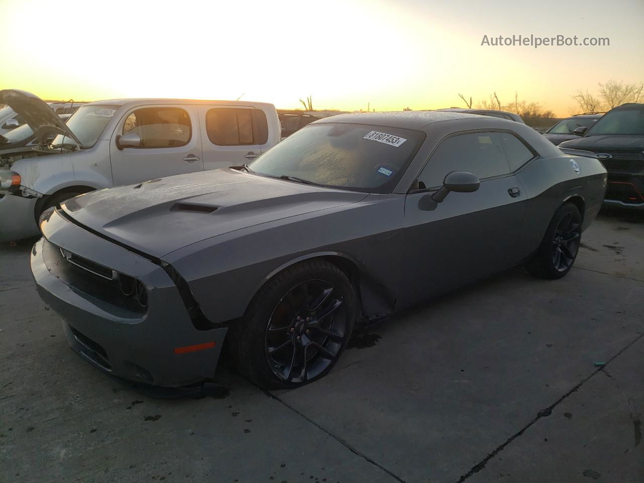 2018 Dodge Challenger Sxt Gray vin: 2C3CDZAG1JH317689