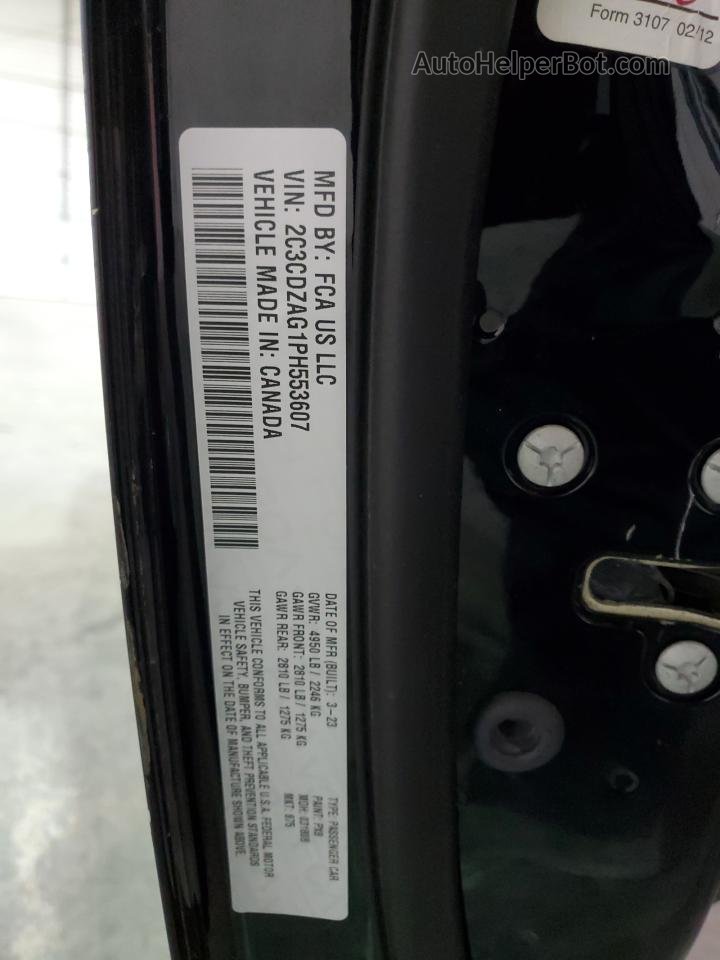 2023 Dodge Challenger Sxt Black vin: 2C3CDZAG1PH553607