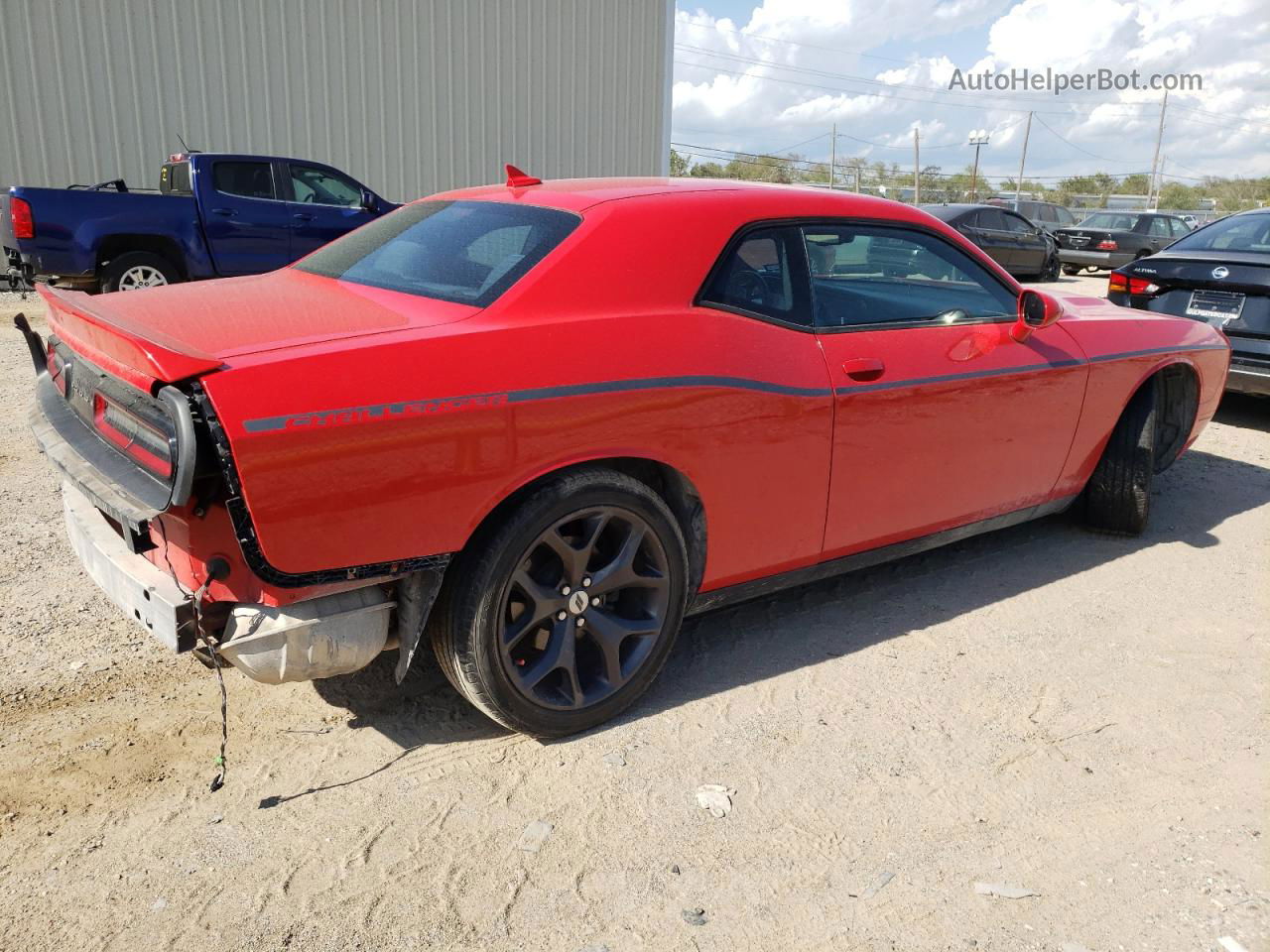 2018 Dodge Challenger Sxt Red vin: 2C3CDZAG2JH251394