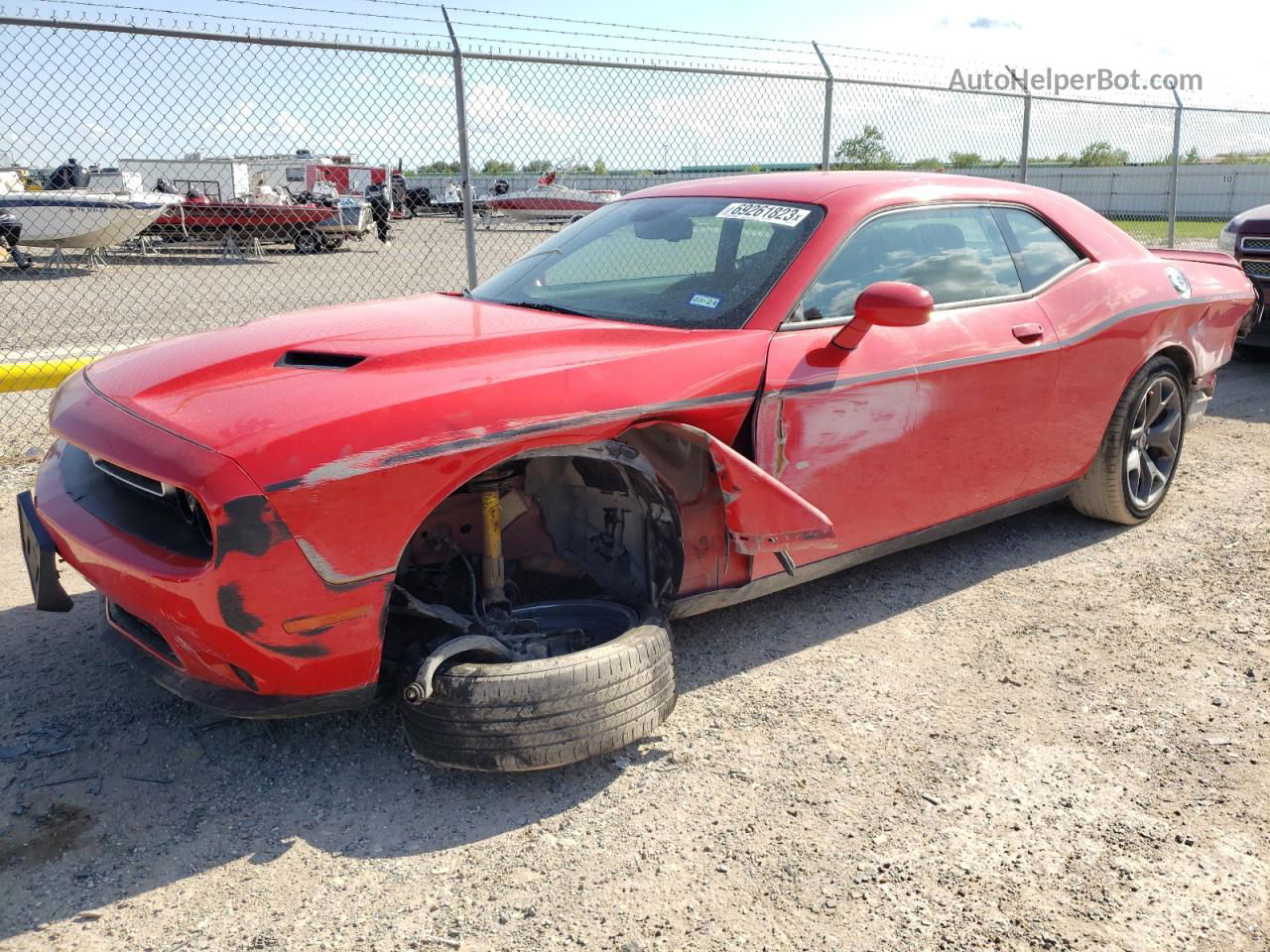 2018 Dodge Challenger Sxt Red vin: 2C3CDZAG2JH251394