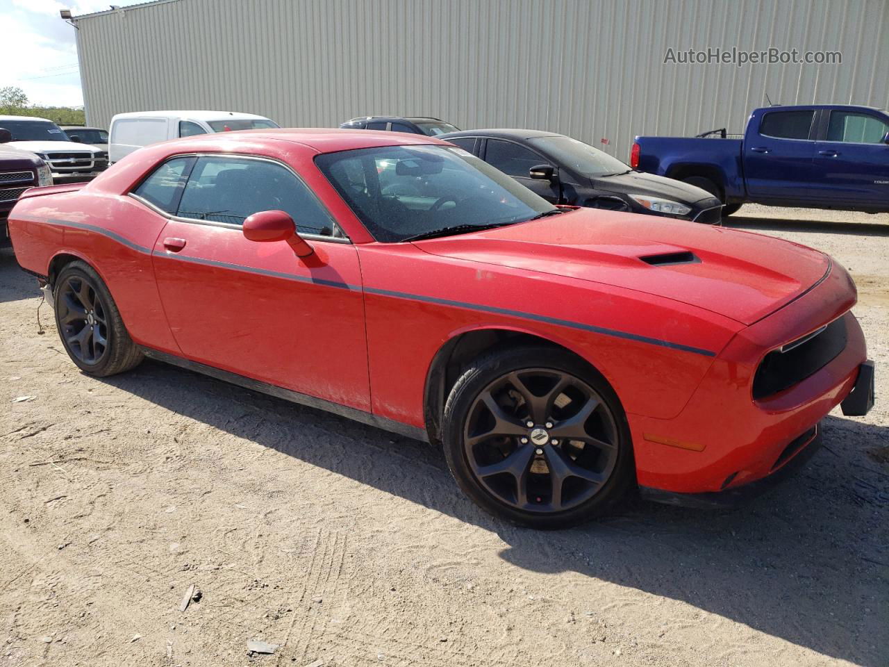 2018 Dodge Challenger Sxt Red vin: 2C3CDZAG2JH251394