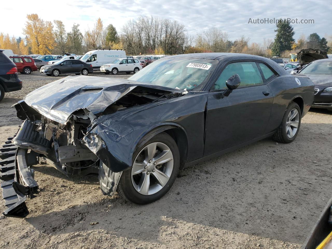 2018 Dodge Challenger Sxt Black vin: 2C3CDZAG2JH321573