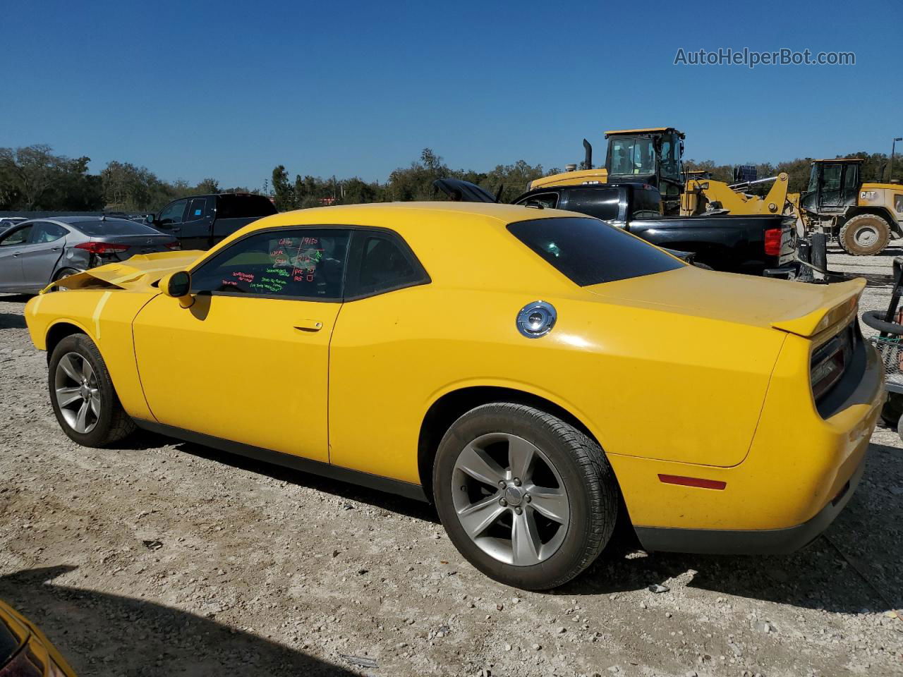 2018 Dodge Challenger Sxt Yellow vin: 2C3CDZAG2JH322061