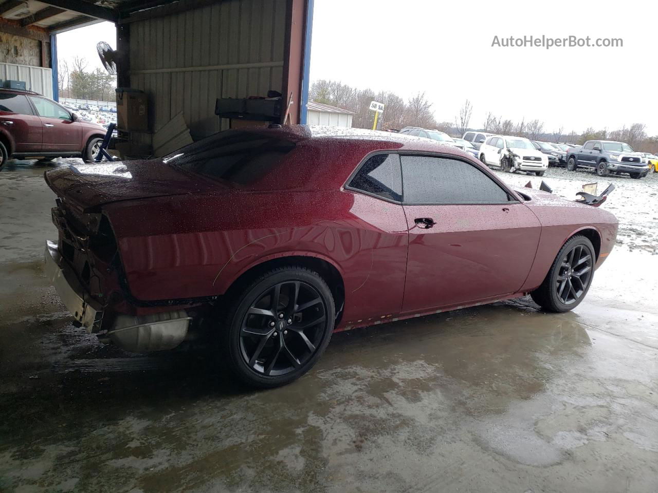 2022 Dodge Challenger Sxt Maroon vin: 2C3CDZAG2NH181966