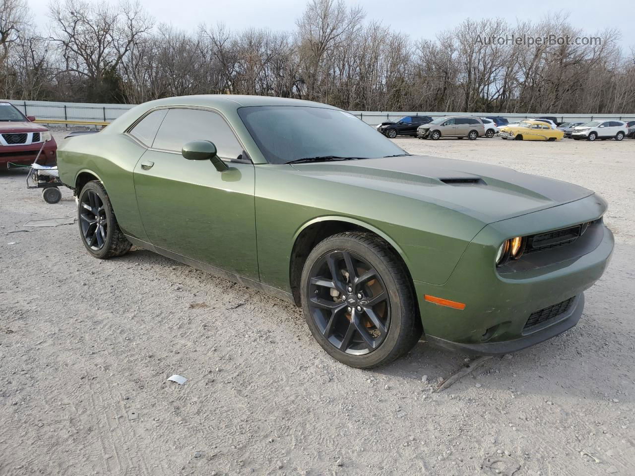 2022 Dodge Challenger Sxt Зеленый vin: 2C3CDZAG2NH206798