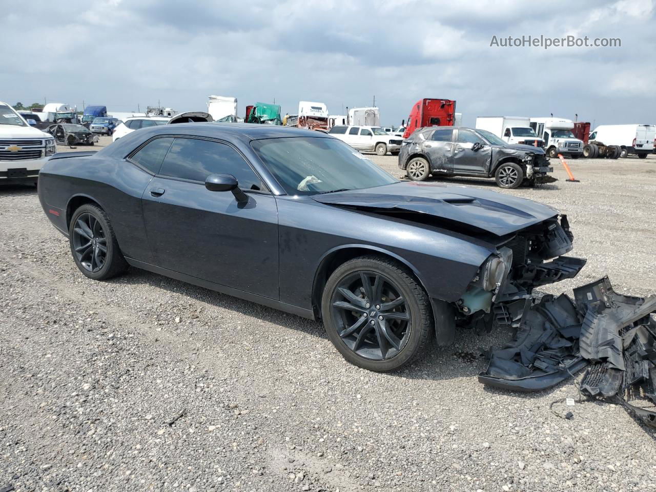 2018 Dodge Challenger Sxt Черный vin: 2C3CDZAG3JH110804