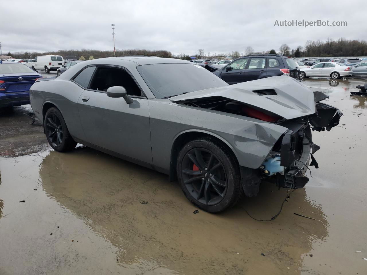 2018 Dodge Challenger Sxt Gray vin: 2C3CDZAG3JH287028