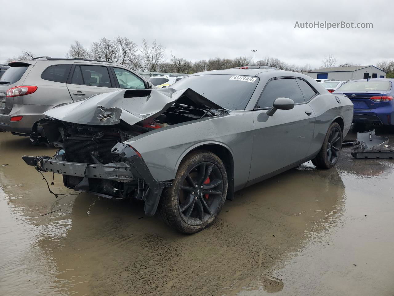 2018 Dodge Challenger Sxt Gray vin: 2C3CDZAG3JH287028