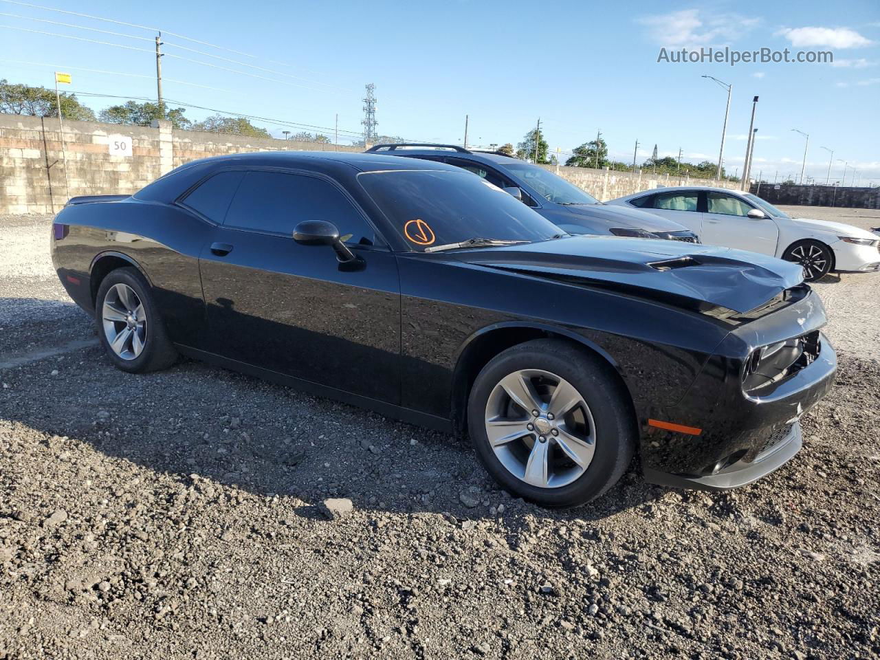 2018 Dodge Challenger Sxt Black vin: 2C3CDZAG3JH317693