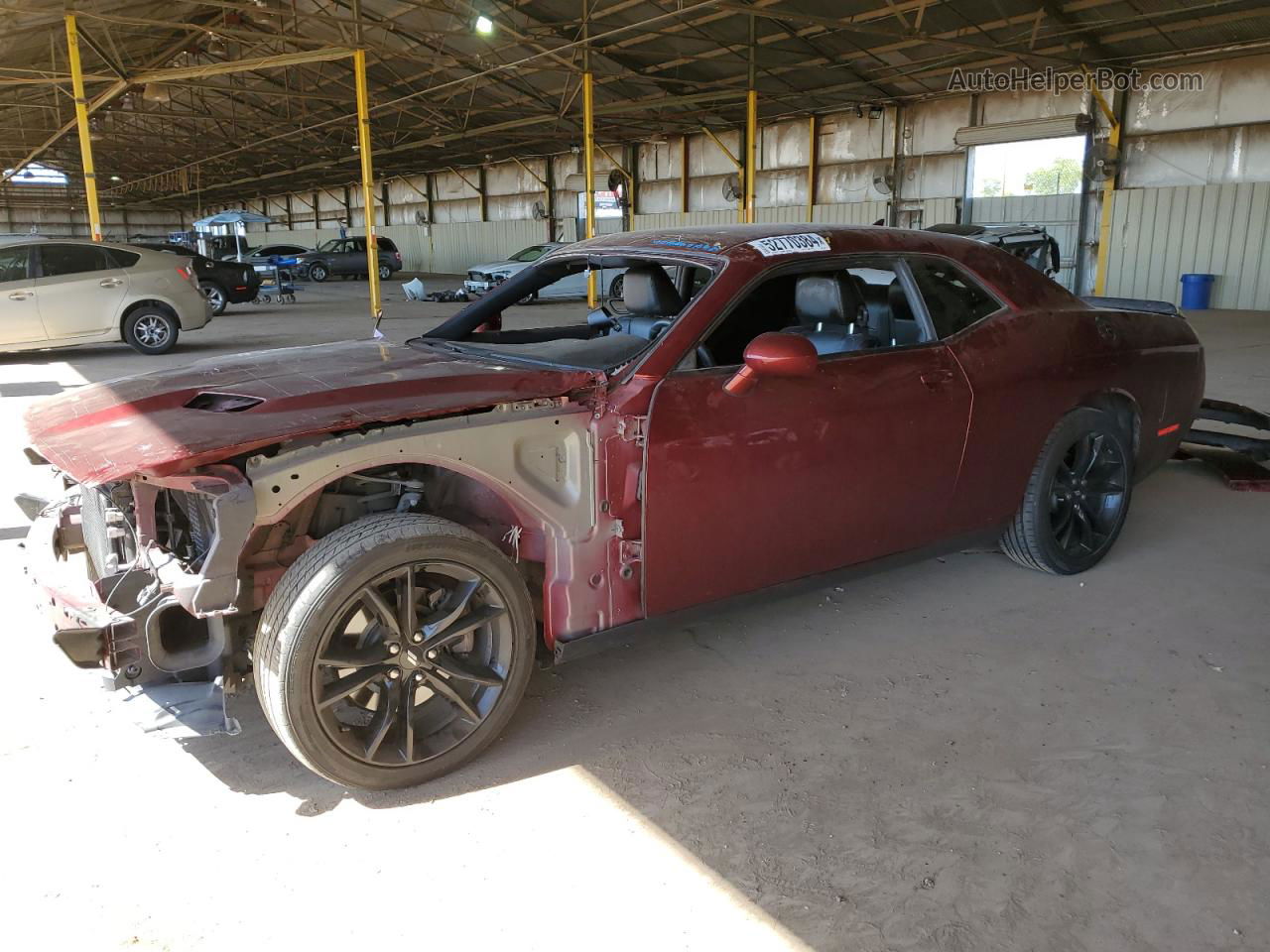 2018 Dodge Challenger Sxt Бордовый vin: 2C3CDZAG3JH333134