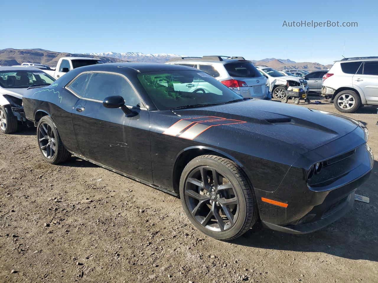 2022 Dodge Challenger Sxt Black vin: 2C3CDZAG3NH122327