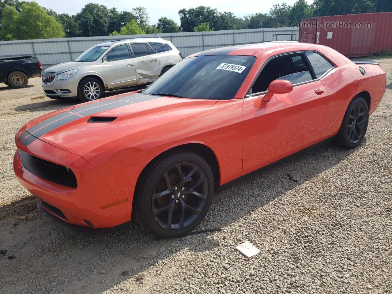 2022 Dodge Challenger Sxt Оранжевый vin: 2C3CDZAG3NH215171