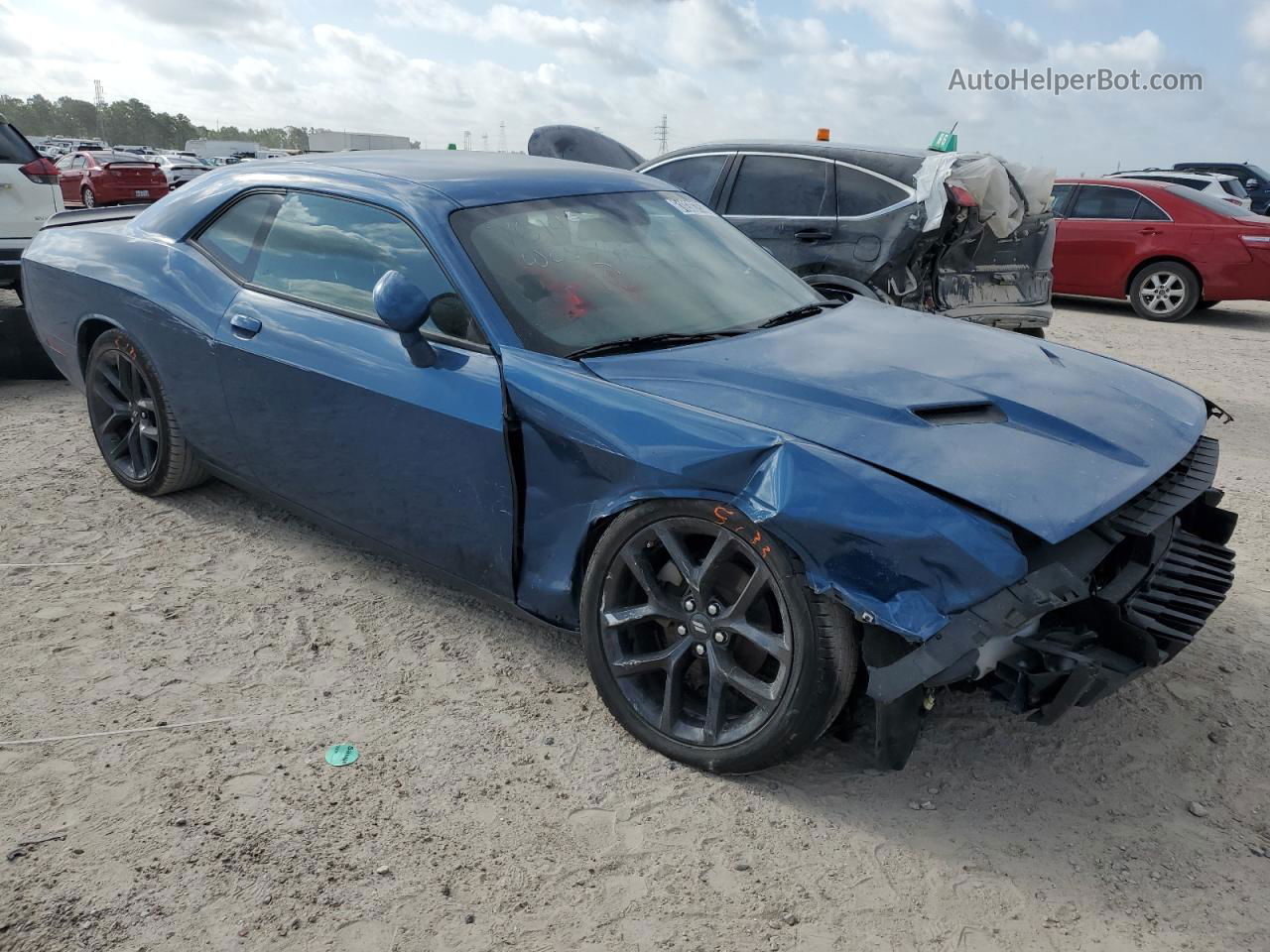 2022 Dodge Challenger Sxt Blue vin: 2C3CDZAG3NH233542