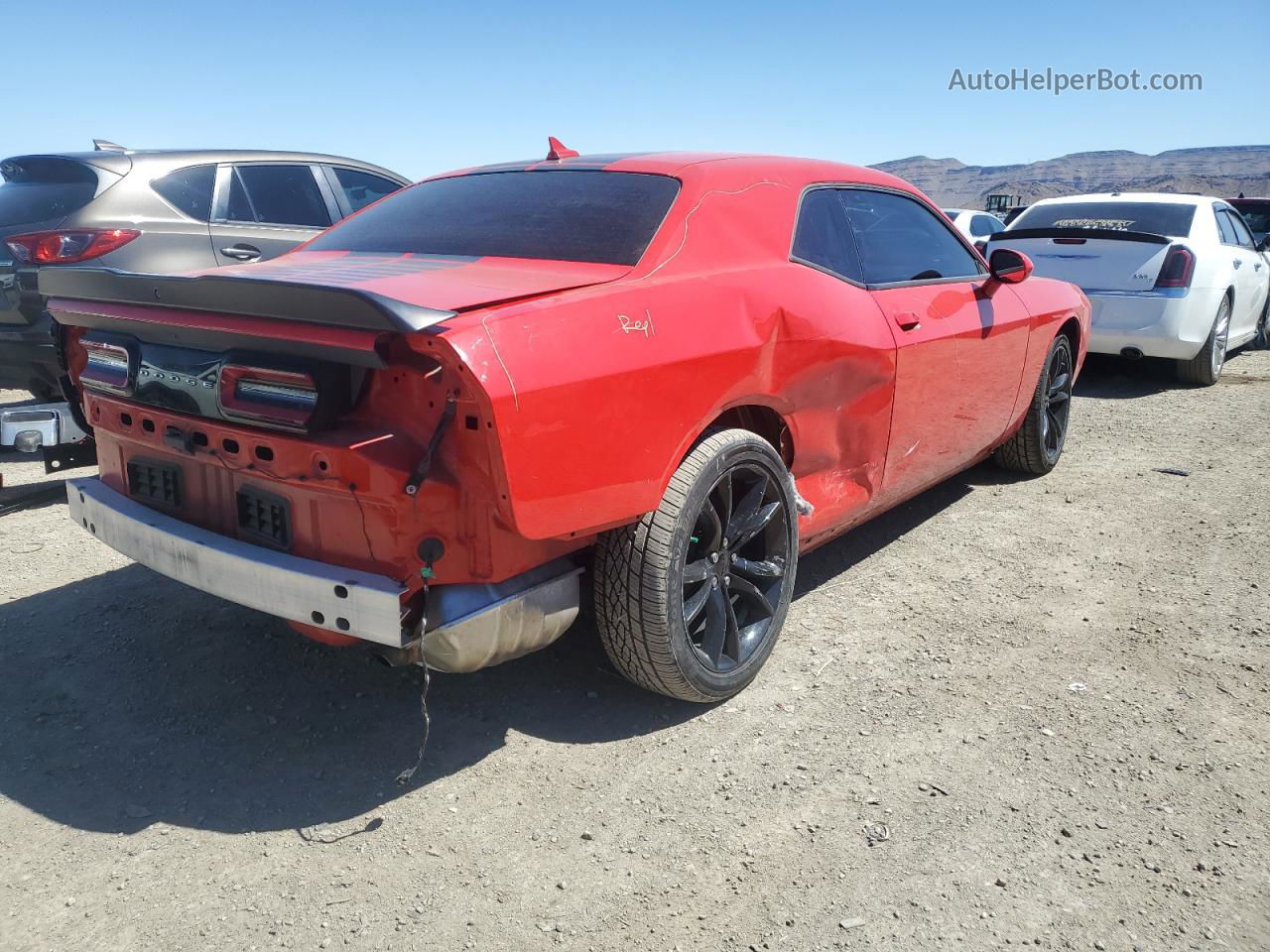 2016 Dodge Challenger Sxt Красный vin: 2C3CDZAG4GH120315