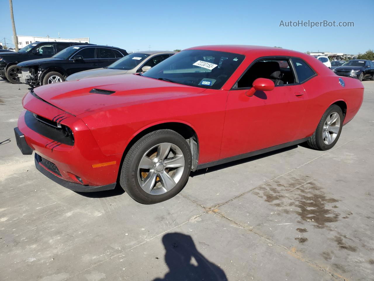 2016 Dodge Challenger Sxt Red vin: 2C3CDZAG4GH231754