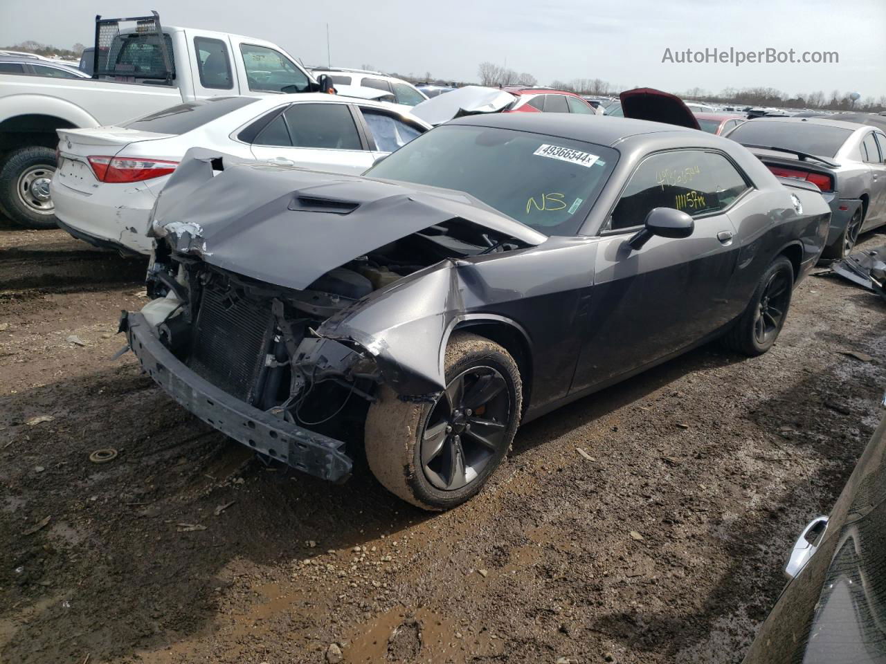 2018 Dodge Challenger Sxt Gray vin: 2C3CDZAG4JH161809