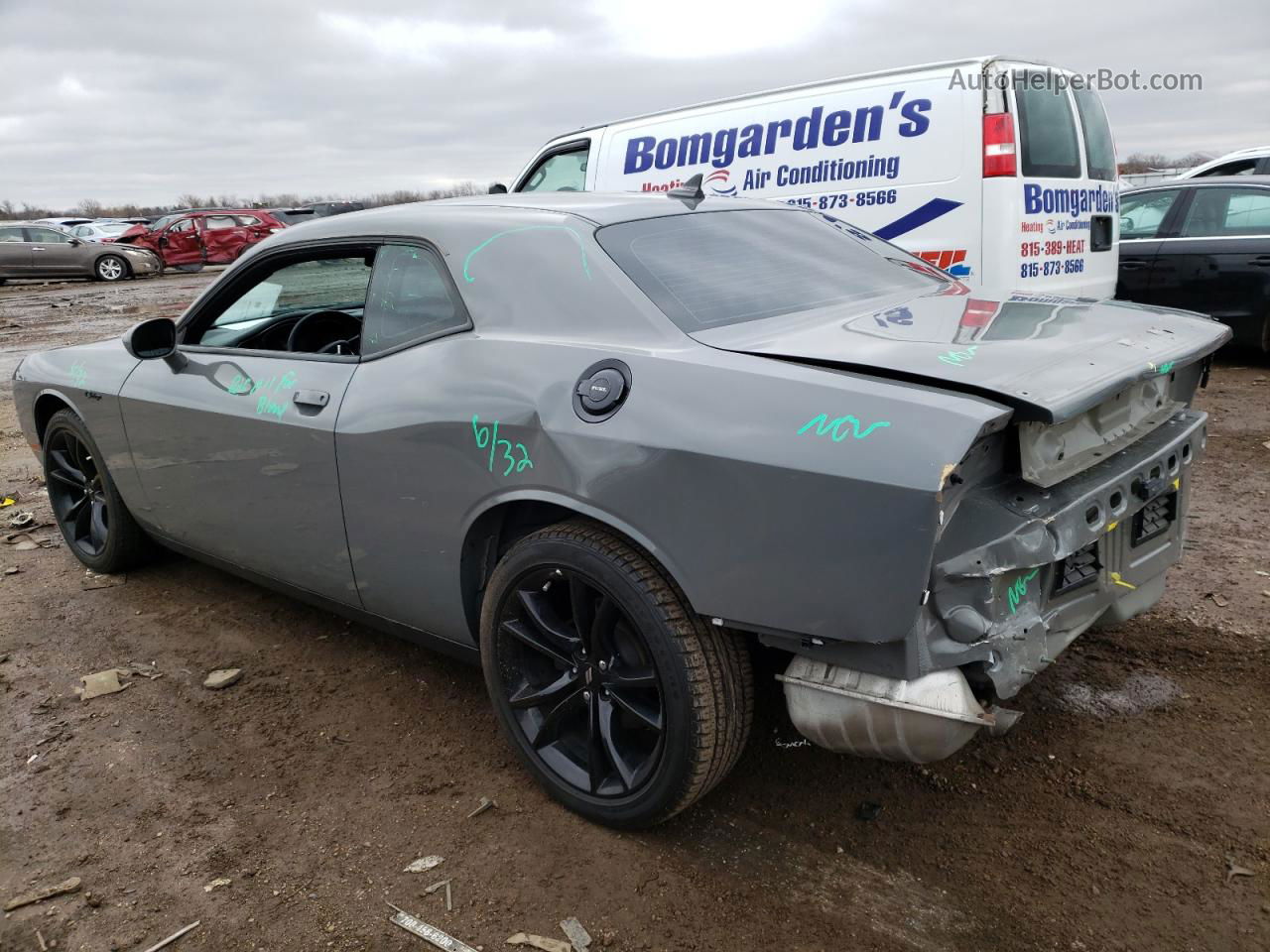 2018 Dodge Challenger Sxt Gray vin: 2C3CDZAG4JH322210