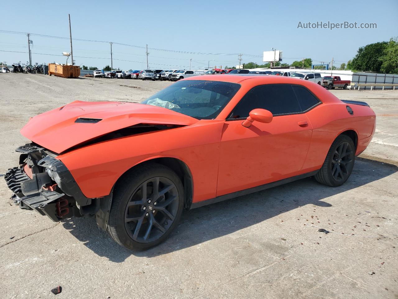 2022 Dodge Challenger Sxt Оранжевый vin: 2C3CDZAG4NH188451