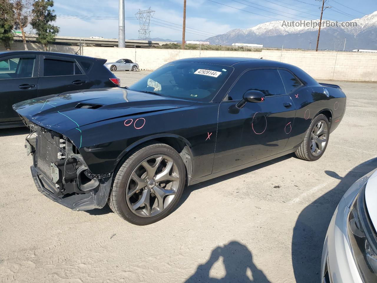 2017 Dodge Challenger Sxt Черный vin: 2C3CDZAG5HH516920