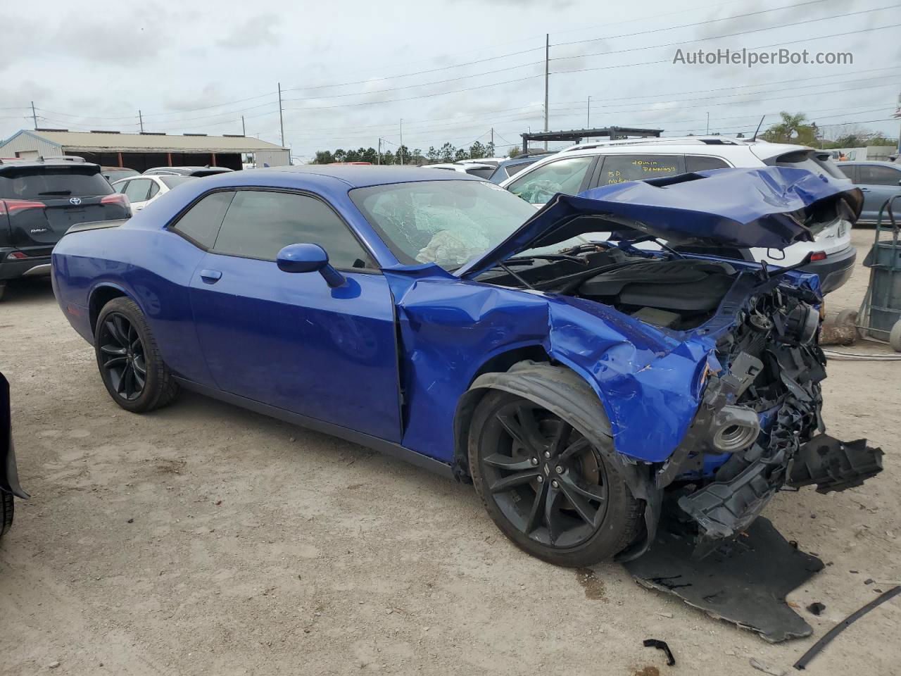 2018 Dodge Challenger Sxt Blue vin: 2C3CDZAG5JH271977