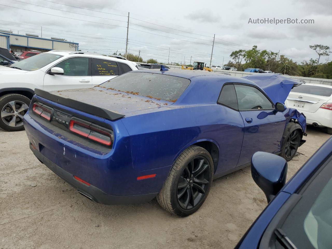 2018 Dodge Challenger Sxt Синий vin: 2C3CDZAG5JH271977