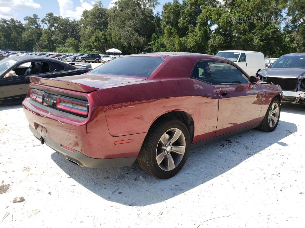 2018 Dodge Challenger Sxt Red vin: 2C3CDZAG5JH287306