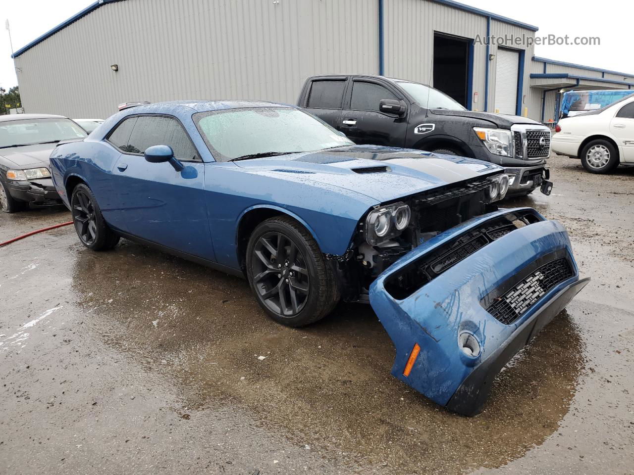 2022 Dodge Challenger Sxt Blue vin: 2C3CDZAG5NH187907