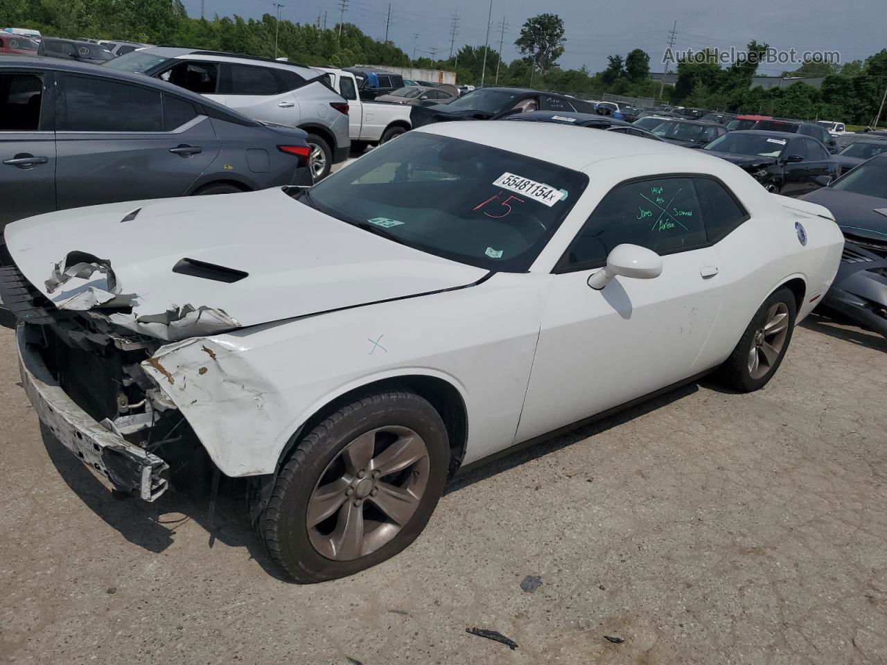 2016 Dodge Challenger Sxt Белый vin: 2C3CDZAG6GH124740