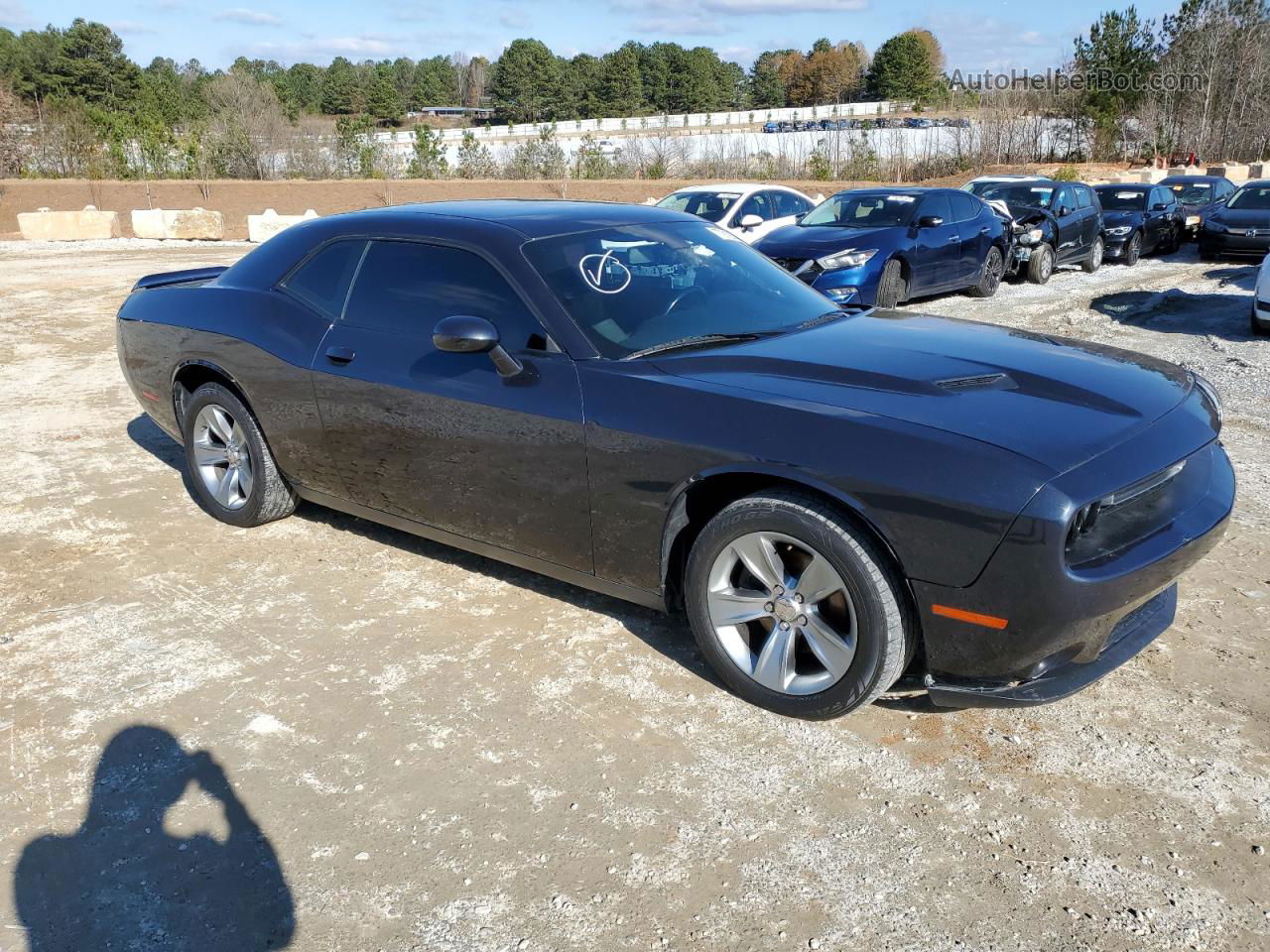 2018 Dodge Challenger Sxt Black vin: 2C3CDZAG6JH236459