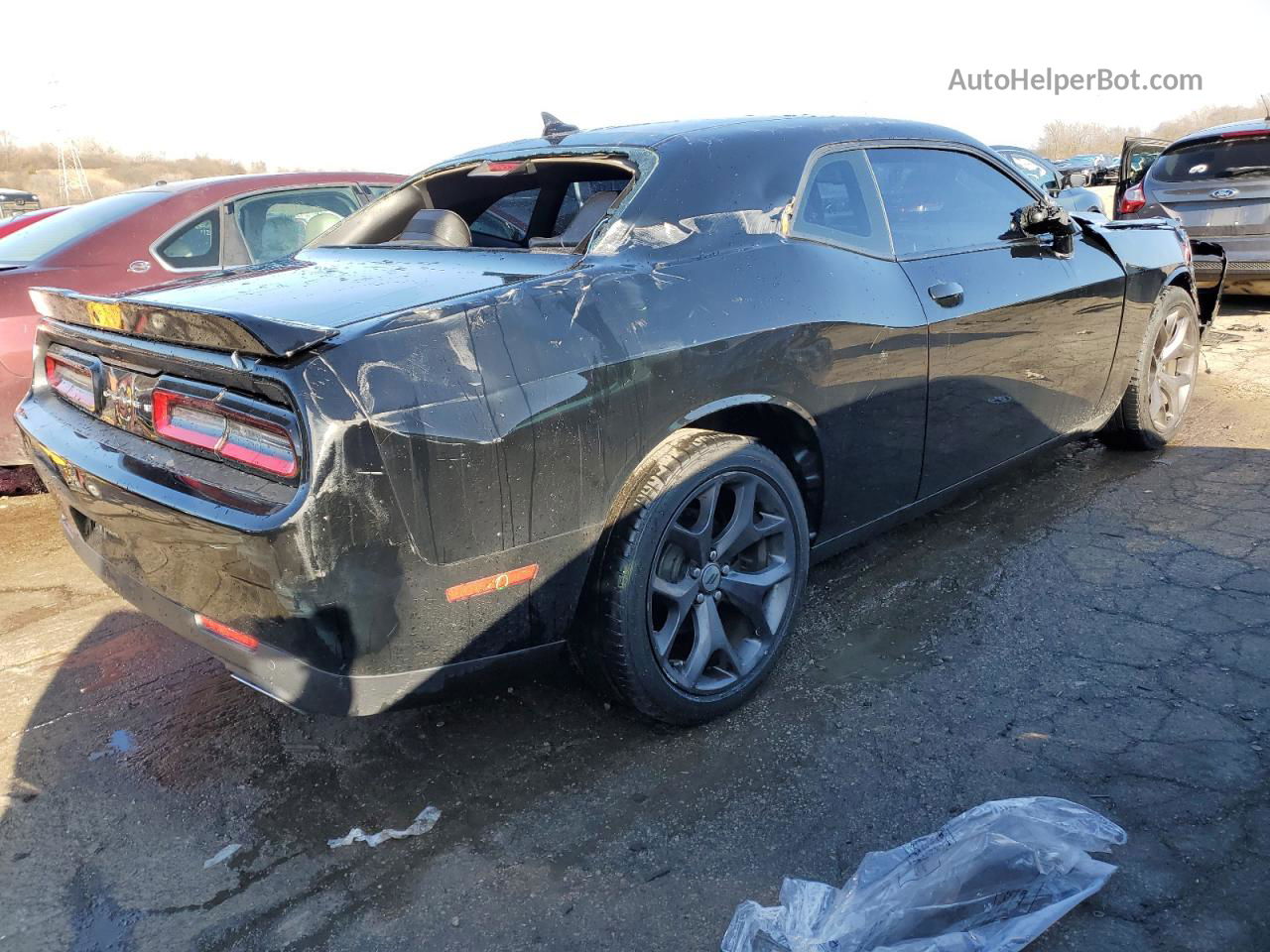 2018 Dodge Challenger Sxt Черный vin: 2C3CDZAG6JH276783